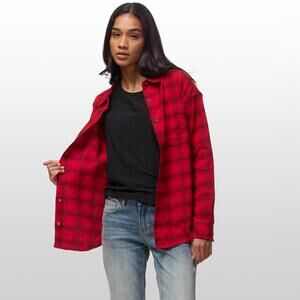 Kavu Hanna Plaid Red and White Button Up Shirt - Women's SizeLarge